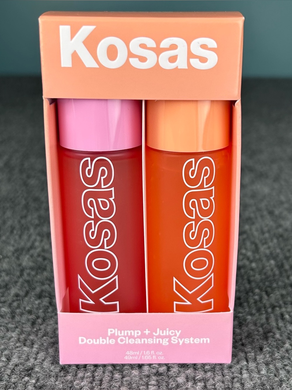 KOSAS Plump & Juicy Double Cleansing System Set NIB Oil & Gel ~ 2 x 1.6 fl oz